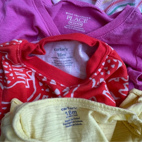 Bundle 18M Baby Girl 7PC Set Lot Summer Shorts Short Sleeve Tops - Picture 5 of 6